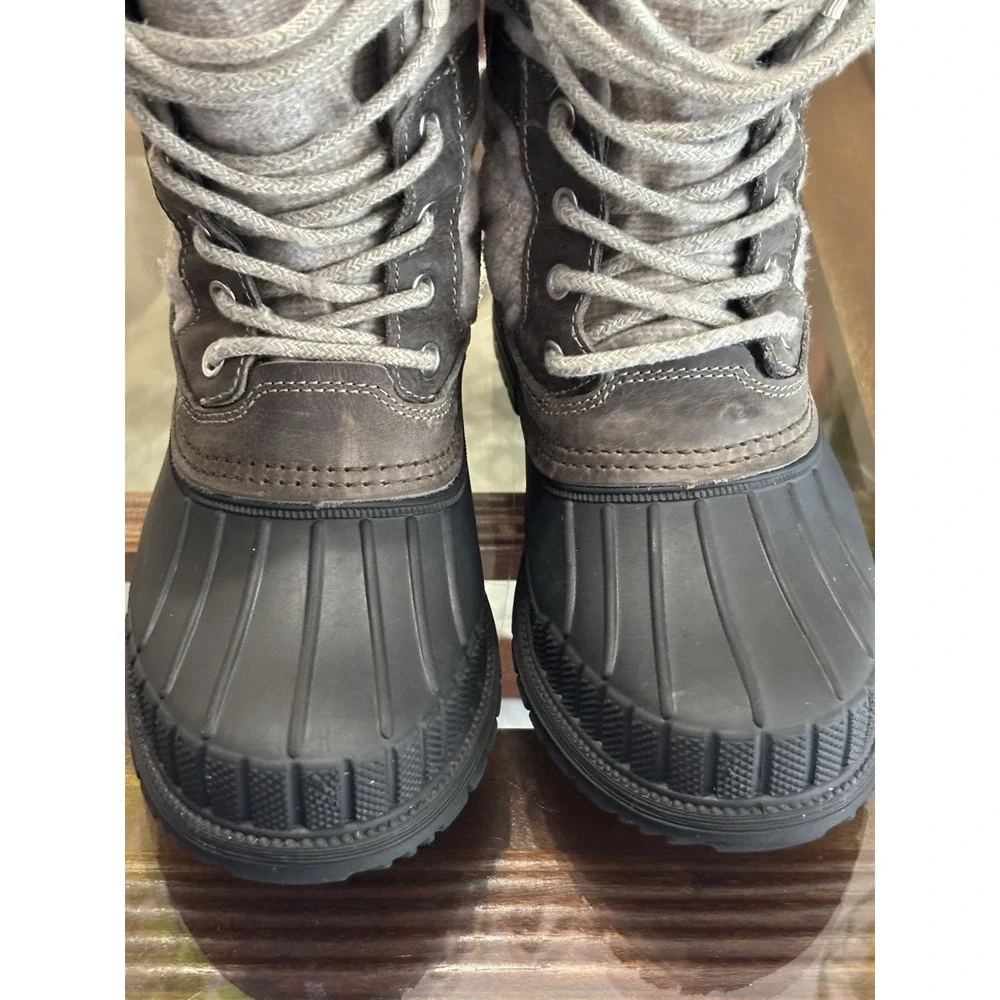 Kamik Women's Winter Snow Boots Gray HEAT-MX Insulated Size 8